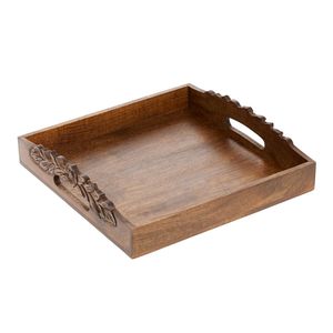Plateau de service en bois fabriqué avec du bois fini lisse pour éviter les déversements, les rayures et les saletés de cuisine - Product Image 2