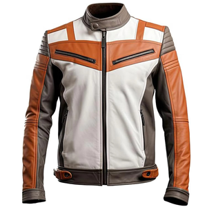Design personnalisé unisexe en cuir coupe-vent imperméable de grande taille combinaison de moto de course veste et pantalon équipement de moto de qualité supérieure - Product Image 1