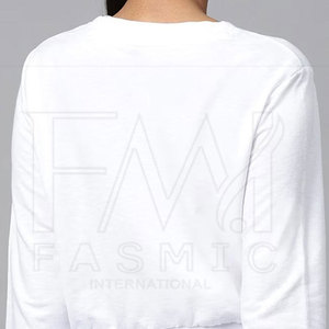 Sudaderas Elegantes para Mujer, de Alta Calidad, 100% Algodón, Otoñales, Ecológicas, de Secado Rápido, con Bolsillo Delantero, Logotipo Personalizado Impreso, Diseño Recortado - Product Image 5