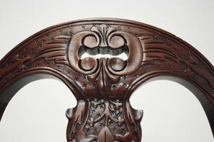 Solid Mahogany Dining <b>Chair</b> with Hand Carving Upholstered Indoor Home Furniture with <b>Wood</b> Frame - Product Image 5
