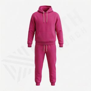 Meilleur Prix Ensemble Survêtement Décontracté 100% Coton Uni pour Homme, Nouveau Design, Teint Uni, Vente en Gros OEM - Product Image 1