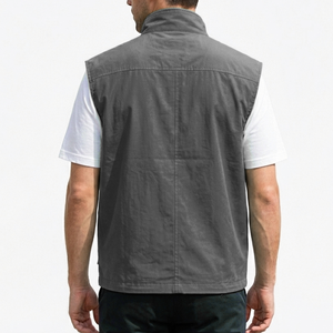 Chaleco Cortavientos para Hombre, Diseño Elegante, Transpirable, Cómodo, con Múltiples Bolsillos, Sin Mangas, Chaleco Cortavientos Masculino en Oferta - Product Image 2