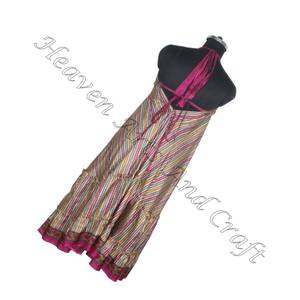 Femmes été bohème Vintage soie Sari longue robe élégante col en V sans manches multicolore vêtements de plage pour les robes de dîner des adultes - Product Image 2