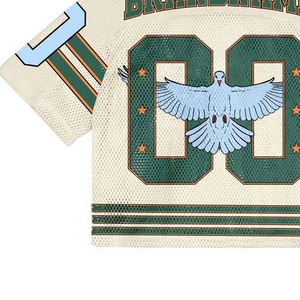 Maillot Vintage 100% polyester Sublimation et Logo Brodé Imprimé Logo Équipe Personnalisé Vintage 100% polyester - Product Image 5