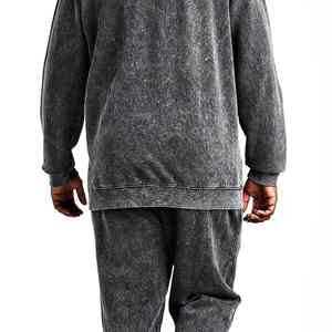 Precio al por mayor Hombres Lavado ácido Sweatsuit alto exigente Venta caliente cómodo Antiarrugas sostenible Lavado ácido Sweatsuit - Product Image 5