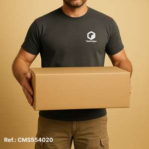 Maleta de Mano Resistente de Cartón de 55x40x20 cm, Rectangular, Tamaño de Cabina, con Excelente Durabilidad - Product Image 3