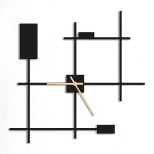 Belle et décorative horloge murale d'art mural en métal horloge de forme carrée portable scénique idéale pour la décoration de la maison - Product Image 1