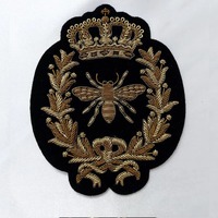 Meilleur design, badges en fil de bullion brodés à la main, haute qualité, patchs brodés 3D, nouvelle qualité supérieure, vente en gros