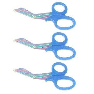 Blue Utility EMT Shears Rainbow Coating Vendaje Paramédico Enfermera Suministros 7,25" - Product Image 4