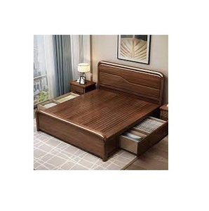 Lits décoratifs en bois Sculpture à la main Lit double en bois massif pour maison d'hôtel Mobilier luxueux pour chambre à coucher Lit pour adultes et adolescents - Product Image 6