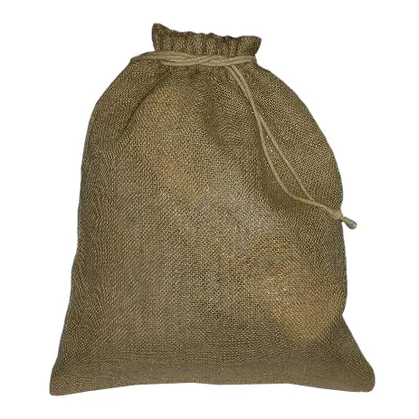 High Quality Jute Hessian Drawstring Gunny Sack Bag for Gift Jewelry Cocoa Beans Packaging