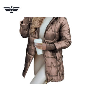 EMPIRE TREND WEARS Women's Breathable Thick Blazer Style Button-Up Collar Quilted Jacket 100% Polyester Filling <b>Nylon</b> OEM - Product Image 4