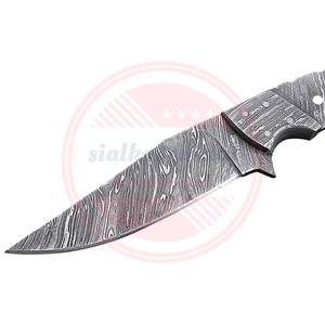 Lames vierges en acier damas faites à la main pour couteau couteaux de Camping en plein air ébauches de lame - Product Image 6