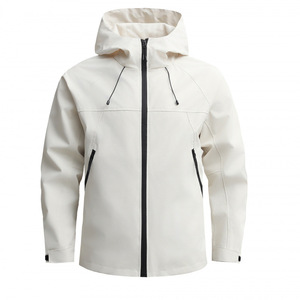 Conception de logo personnalisé OEM manteau de couleur unie décontracté pour hommes européens et américains veste à capuche pour hommes - Product Image 3