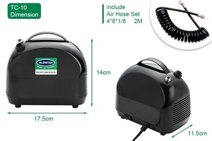 Pintura de modelo de precisión con mini pistola pulverizadora de compresor de aire sin aceite - Product Image 4