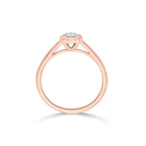 Bague en or rose classique et élégante avec diamant - Product Image 5