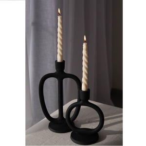 Candle Stand Metal Candle Holder for Lighting and Home Decoration <b>Set</b> Stylish Antique Finish Decorative Candle Jar Holder - Product Image 1