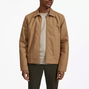 แจ็กเก็ตผ้าใบสำหรับผู้ชายเสื้อแจ็กเก็ตซิปแบบลำลองสำหรับผู้ชายน้ำหนักเบาระบายอากาศได้ดี - Product Image 1