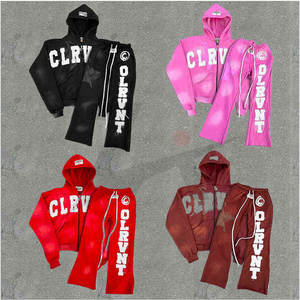 ชุดวอร์มสำหรับผู้ชายชุดวอร์มสีพิเศษชุดวอร์มผ้าคอตตอนแบบกำหนดเองชุดวอร์มสำหรับวิ่งและมีฮู้ดสำหรับใส่ไปยิม - Product Image 5