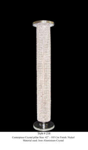 Handmade Shiny Crystal Pillar T Light Candle Holder New Table Centerpiece for Weddings and Church Decorative Purpose - Product Image 3