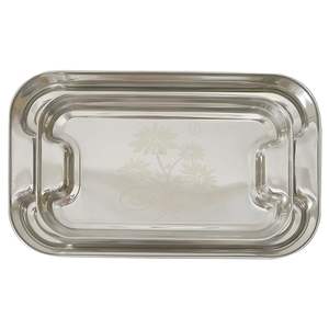 Vente en gros de plateau de service pour hôtel marbre rectangle blanc vert noir avec poignées dorées plateau décoratif en marbre pour la décoration intérieure - Product Image 1