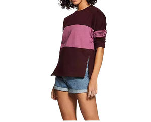 Sweat-shirts en tricot décontractés 100% coton de couleur unie pour femmes et logo personnalisé Vêtements d'hiver à séchage rapide - Product Image 4