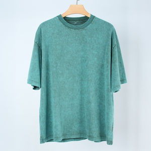 2025 nuevas camisetas de moda lavadas con ácido para hombres, camisetas de secado rápido, transpirables, de alta calidad, logotipo personalizado, venta al por mayor, camisetas personalizadas para hombres - Product Image 2