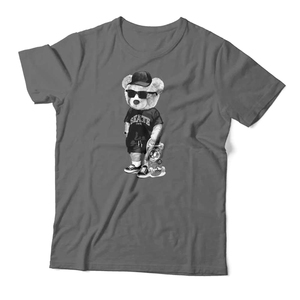 T-shirt pour homme en coton noir de haute qualité, imprimé en sérigraphie avec logo personnalisé, col rond, épaules tombantes, coupe régulière, respirant - Product Image 6