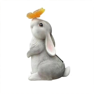 Assis mignon lapin Sculpture intérieur décoratif pièce maîtresse décoration de pâques lapin Figurine intérieur extérieur Sculpture Offre Spéciale - Product Image 2