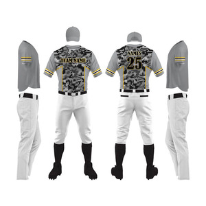 Uniforme de Béisbol Transpirable de Buena Calidad y Nuevo Diseño con Material de Poliéster/Algodón Premium, Secado Rápido, Tallas Personalizables - Product Image 1