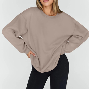 Sudaderas de Mujer 100% Algodón, Nuevo Diseño, Ropa Casual, Color Sólido, Transpirable, para la Temporada de Invierno - Product Image 4