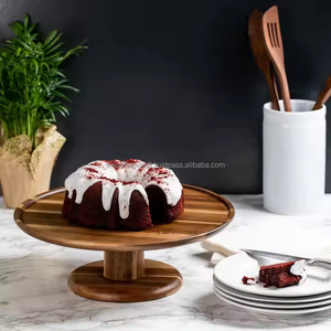 ที่ตั้งเค้กไม้แบบเรียบง่ายเป็นมิตรต่อสิ่งแวดล้อมสำหรับงานแต่งงานปรับแต่งโลโก้ขนาดได้อุปกรณ์สำหรับงานแต่งงานงานช่างซักด้วยมือ - Product Image 4