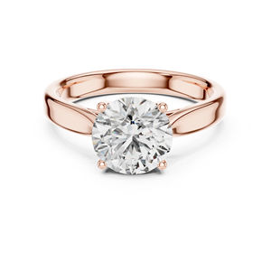 Anillo de Oro Rosa de 14K con Diamante Cultivado en Laboratorio de 2.1 Ct |   Anillo de Boda y Aniversario Clásico con Certificado IGI |   Diamante Cultivado Nuevo - Product Image 1