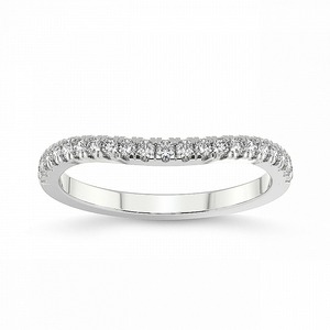 Anillo de media eternidad con diamantes cultivados en laboratorio de 0.25 ct TW, oro macizo de 14K, color FG, claridad VS, 22 diamantes, línea de diamantes simétrica y cuidadosamente dispuesta. - Product Image 1