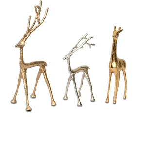 Antique Gold Deer Sculpture Table Decorations Luxury Home Metal Deer <b>Stocking</b> <b>Holder</b> Largest Manufacturing Company Christmas - Product Image 1