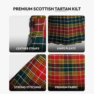 Tissu en laine doux et durable de 13 oz, motif tartan ancien du clan Buchanan 2026, vêtements pour hommes écossais, personnalisable, résistant aux plis - Product Image 3