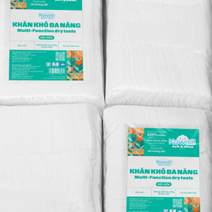 Kawaii-Lingettes sèches écologiques 300x180mm, tissu non tissé doux et durable, fabriqué au Vietnam pour les soins personnels, feuille de 130 - Product Image 4