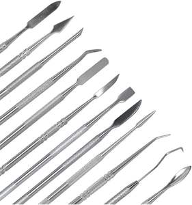 Ensemble de sculpture de cire en acier inoxydable outils de ciseau double extrémité en polymère cicatrice SFX outils de maquillage en argile sculpture de fruits citrouille melon sculpture - Product Image 2