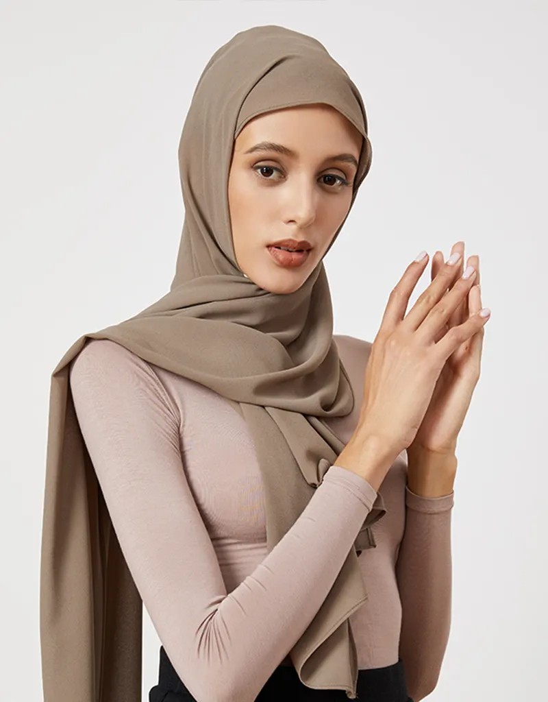 Jilbab chiffon Madinah Premium syal tudung meregang hijab muslim Turki syal untuk wanita