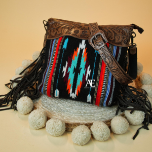 New <b>Unique</b> Designer Hand Tooled Fringe <b>Handbag</b> Aztec Saddle Blanket Hot Sling Bags Bohemian <b>Unique</b> Design Stylish Bags for Women - Product Image 1