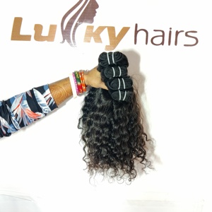 100% fabrica paquetes de ondas naturales rizadas crudas color negro dibujado doble extensiones de cabello humano tejido indio barato al por mayor - Product Image 3