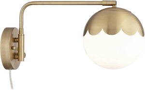 Aplique de pared italiano de mediados de siglo de latón moderno hecho a mano, accesorio de luz de pared LED para oficina en casa o dormitorio - Product Image 2