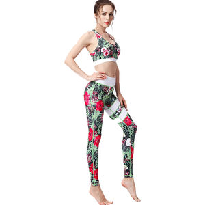 ชุดกีฬาสำหรับเล่นโยคะของผู้หญิงชุดเสื้อผ้าแนวสตรีทเอวยางยืดพิมพ์ลาย - Product Image 6