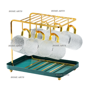 Support de tasse en verre en métal de la plus haute qualité dernière conception couleur or verre à boire tasse support de support par les arts à la maison - Product Image 4