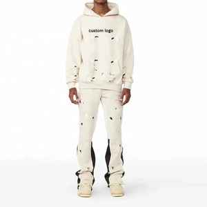 Sweat-shirt à capuche et pantalon de survêtement en coton 100% pour homme, collection hiver respirante avec quantité minimale de commande bas - Product Image 3