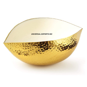 Bol à chocolat martelé en métal Forme ronde Bol doux design Bol à chocolat de luxe fini argent - Product Image 3