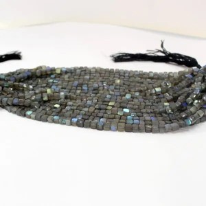 Caja facetada de labradorita natural de 7mm y 8mm, hebra de cuentas sueltas de piedras preciosas de proveedor mayorista, tienda, precio de fábrica, proveedor en línea - Product Image 2