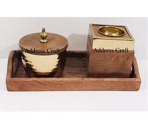 ชุดบาคูร กล่องอูด ที่เผาเครื่องหอม ปลอดภัยต่อสิ่งแวดล้อม กำจัดกลิ่นไม่พึงประสงค์ สไตล์อาหรับ ของตกแต่งบ้าน ของขวัญรอมฎอน อีด ไม้จันทน์ ทองเหลือง - Product Image 2