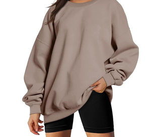 Jersey de mujer Ropa de invierno transpirable Tamaño personalizado Liso Venta caliente en diferentes colores Cuello redondo Ropa delgada Sudadera Mujer - Product Image 5