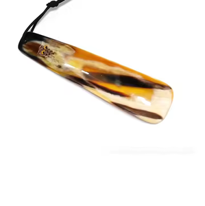 Factory Wholesale Luxury Buffalo <b>Shoe</b> <b>Horn</b> with Lion Head <b>Long</b> <b>Handle</b> by Crescent Crafts - Product Image 3